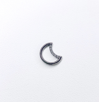 Кольцо-кликер Crystal Moon mini 1.2 мм (16 G)